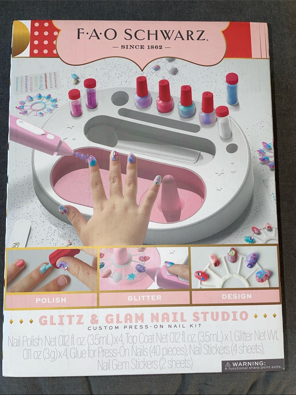 FAO Schwarz Nail Studio Kit - Pink, Purple & Blue Accents